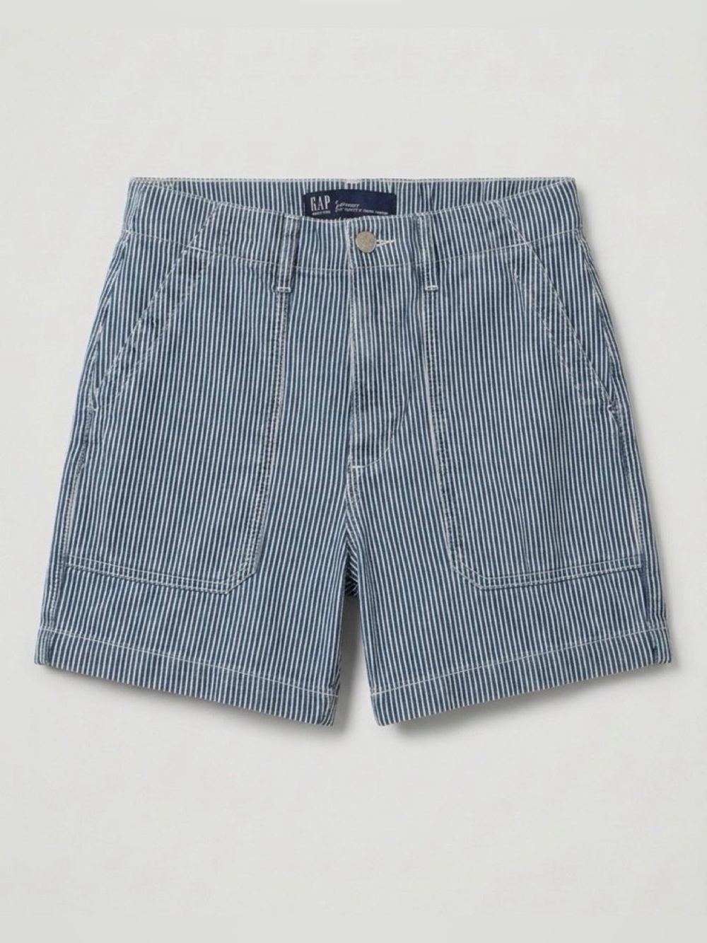 GAP Striped High Waist Women’s Shorts - Blue White